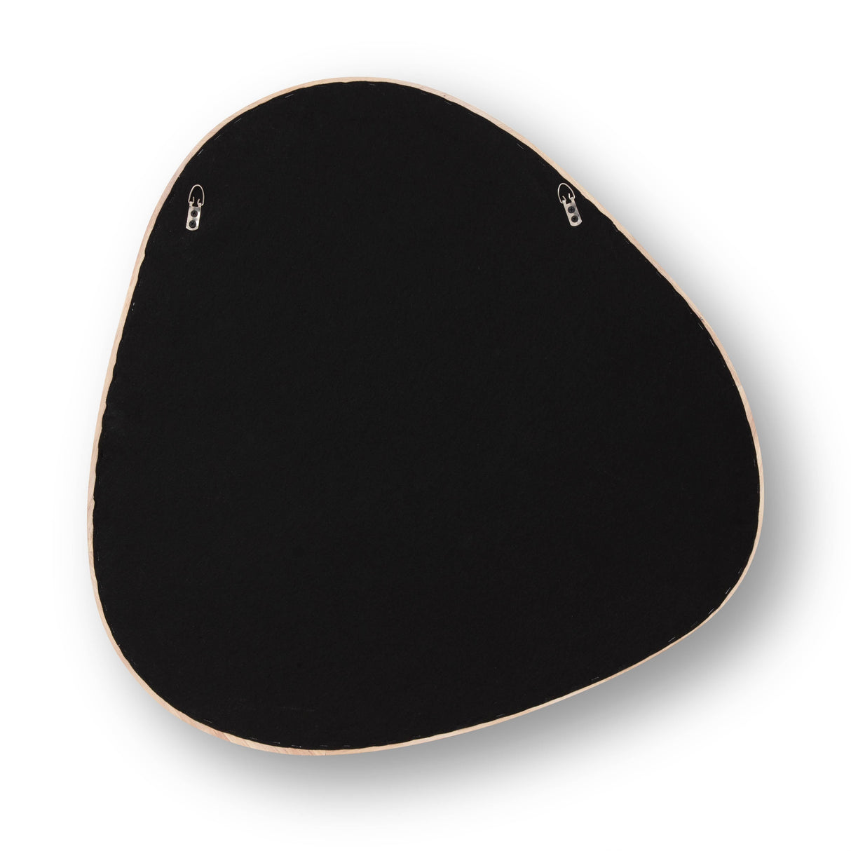 Klaryss 31" Natural Wood Triangular Wall Mirror