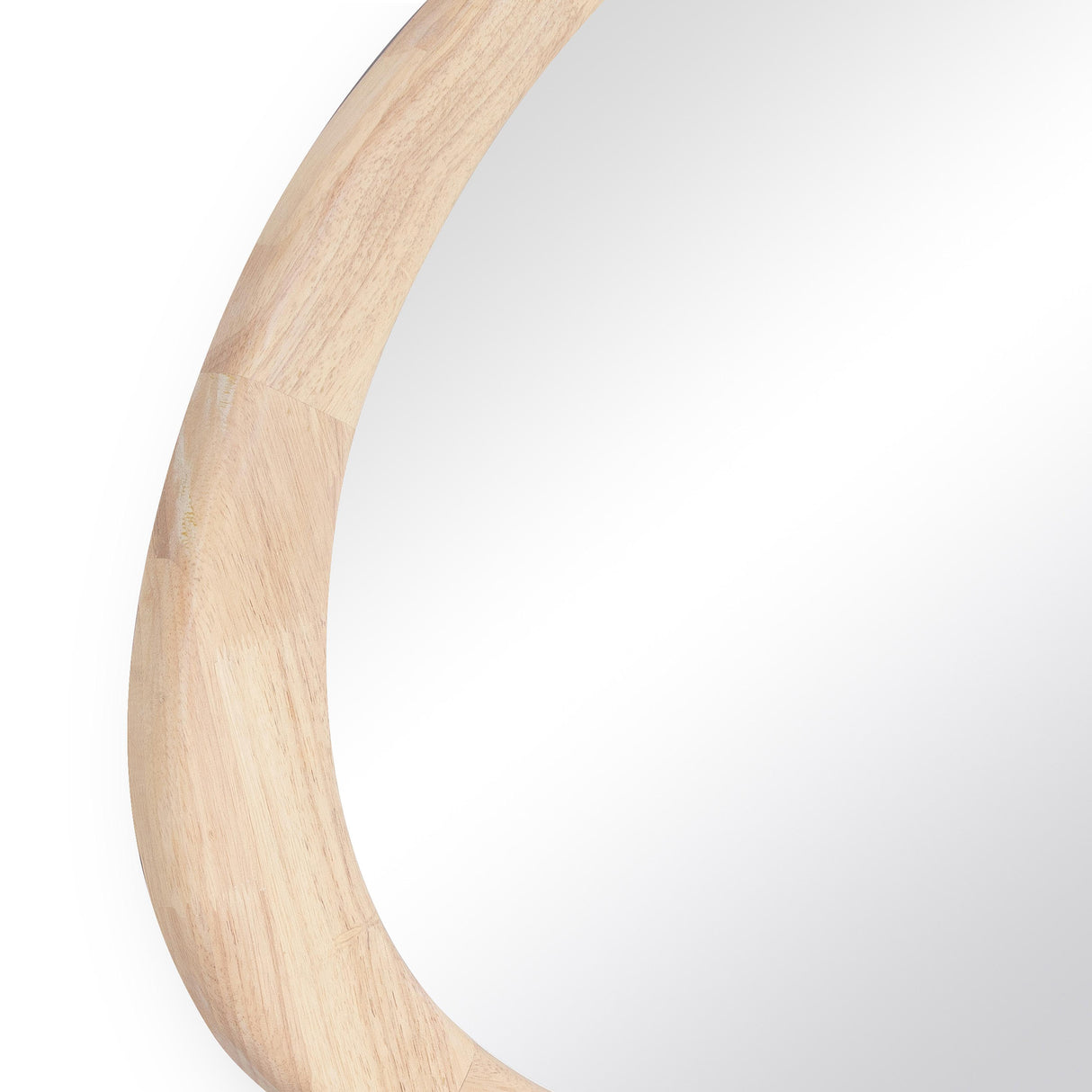 Klaryss 31" Natural Wood Triangular Wall Mirror