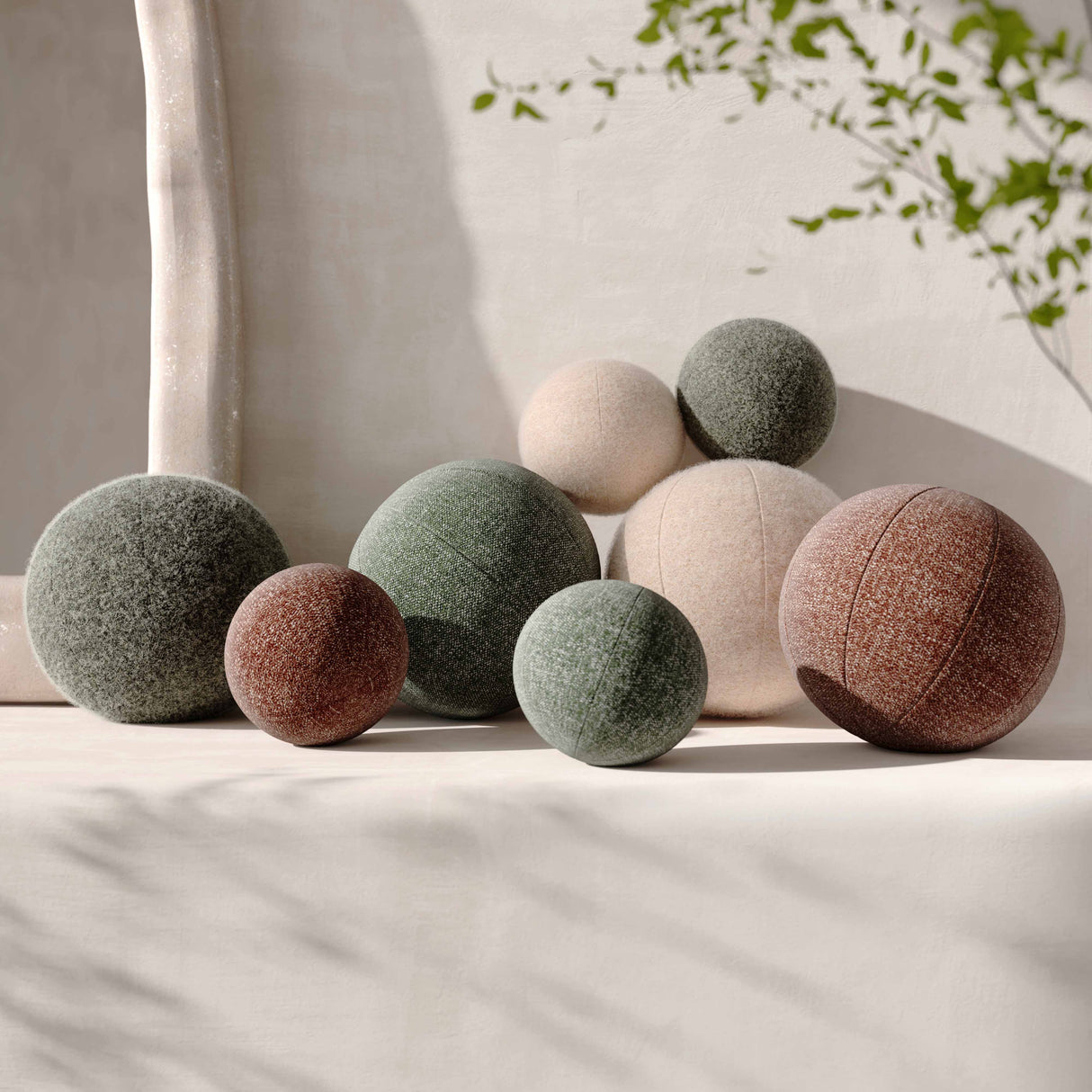 Boba Long Mohair Ball Pillow (9"-14")