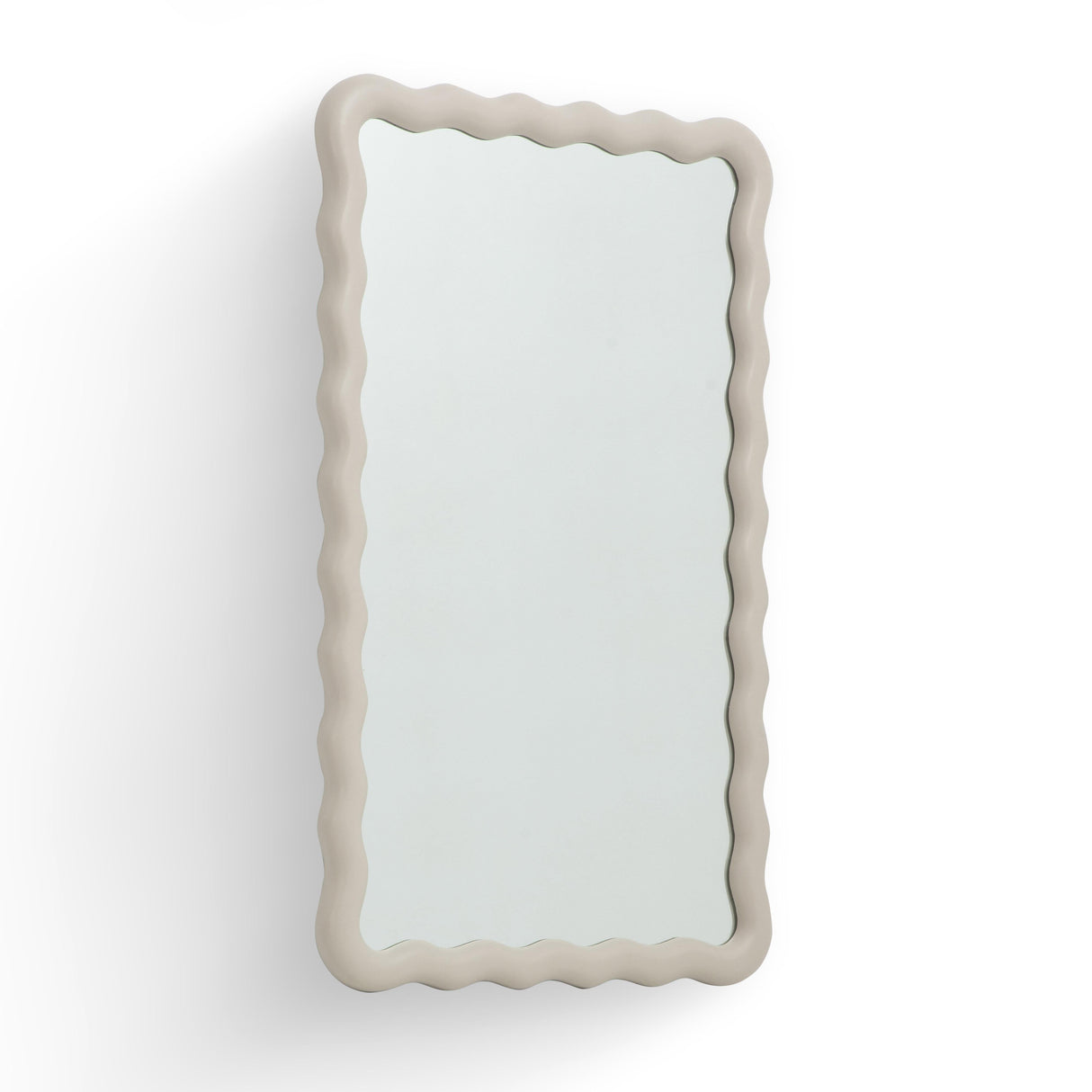Faire 23"X39" Cream Squiggle Rectangular Wall Mirror