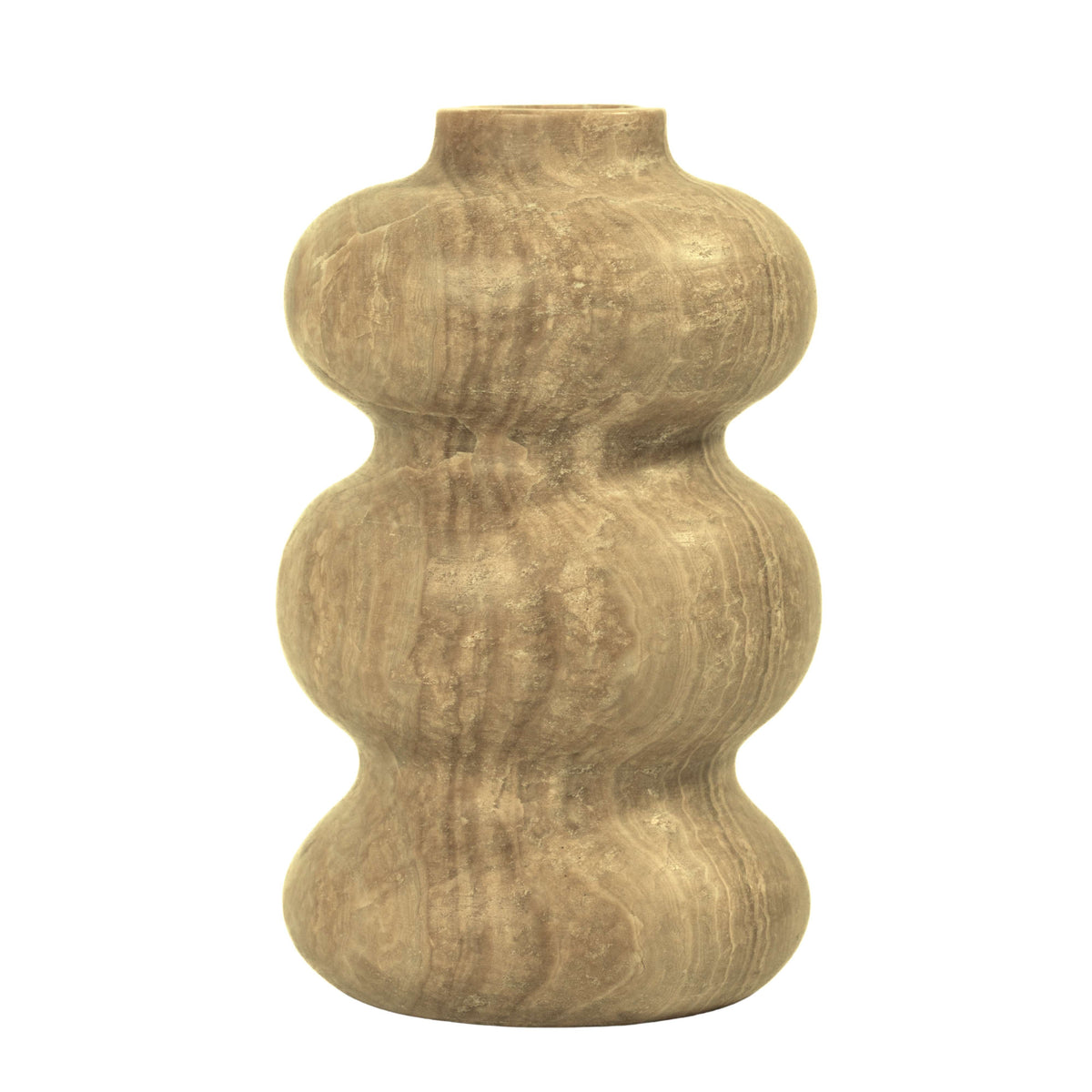 Marble Dark Onyx Swell Decorative Vase - View 3