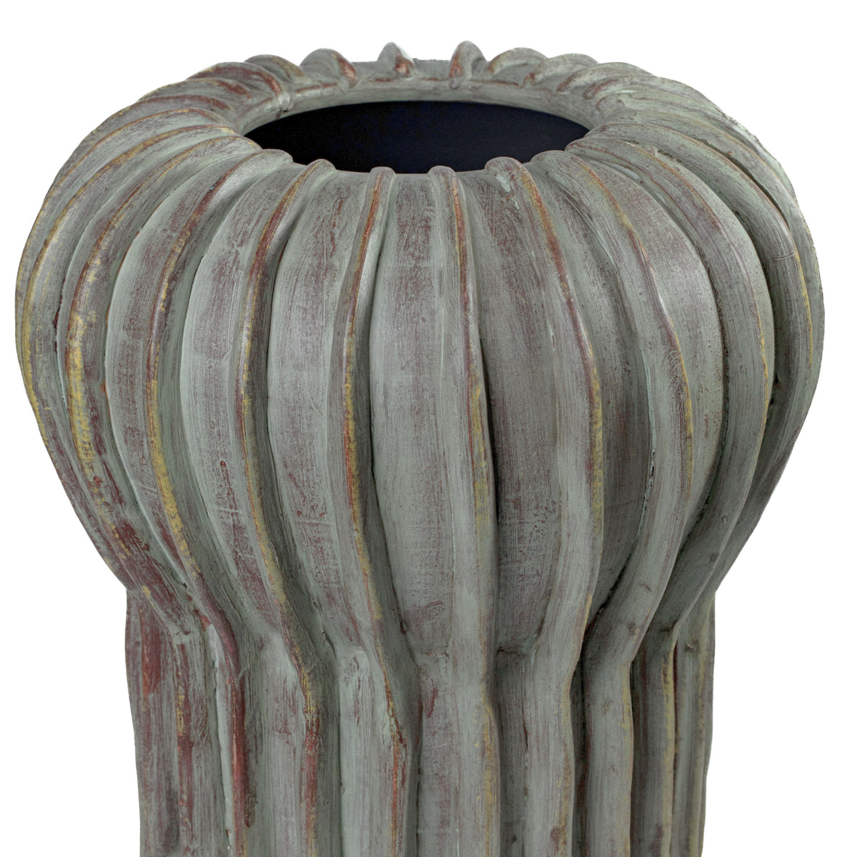 Visha Grey Green Terracotta Decorative Vase - View 3