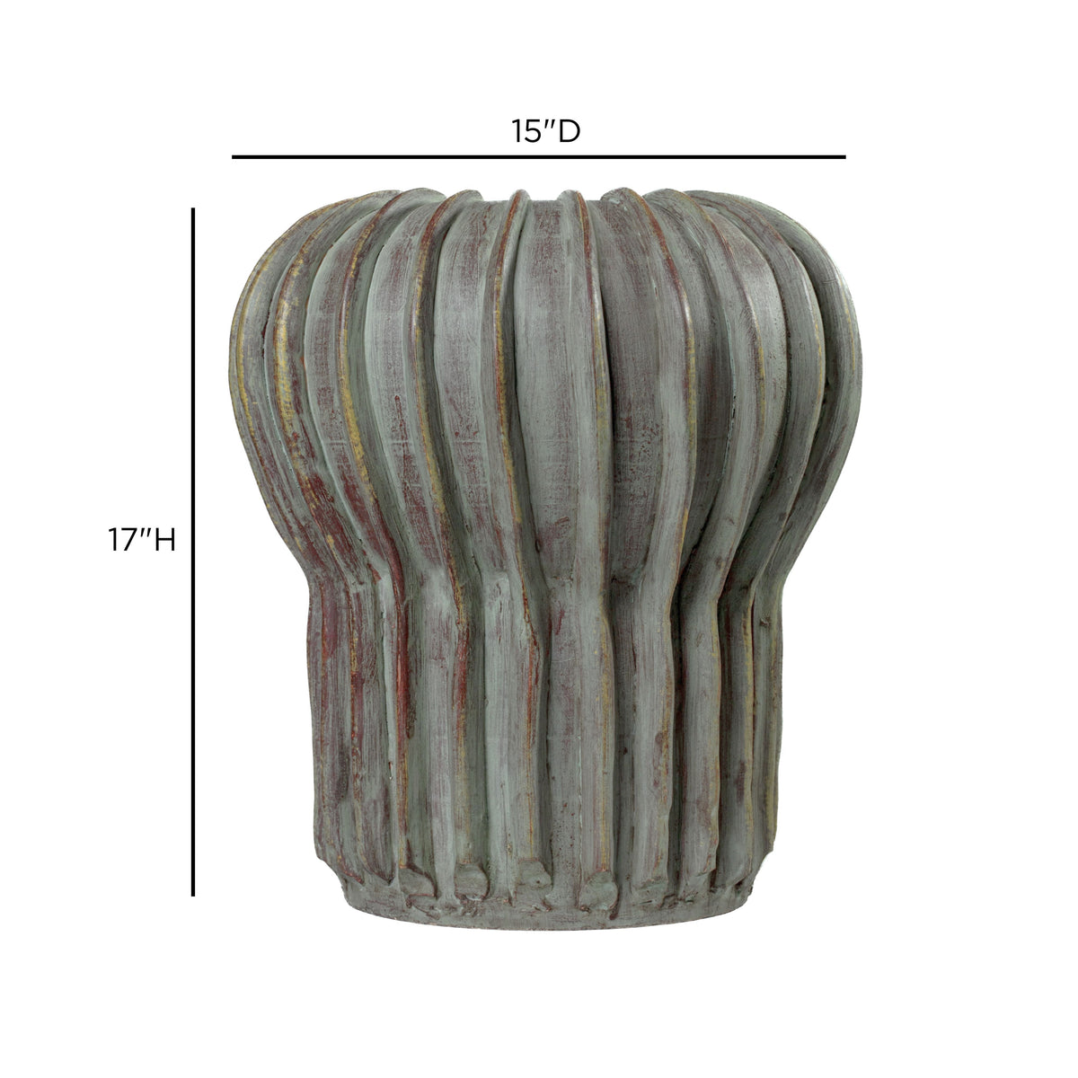 Visha Grey Green Terracotta Decorative Vase - View 6