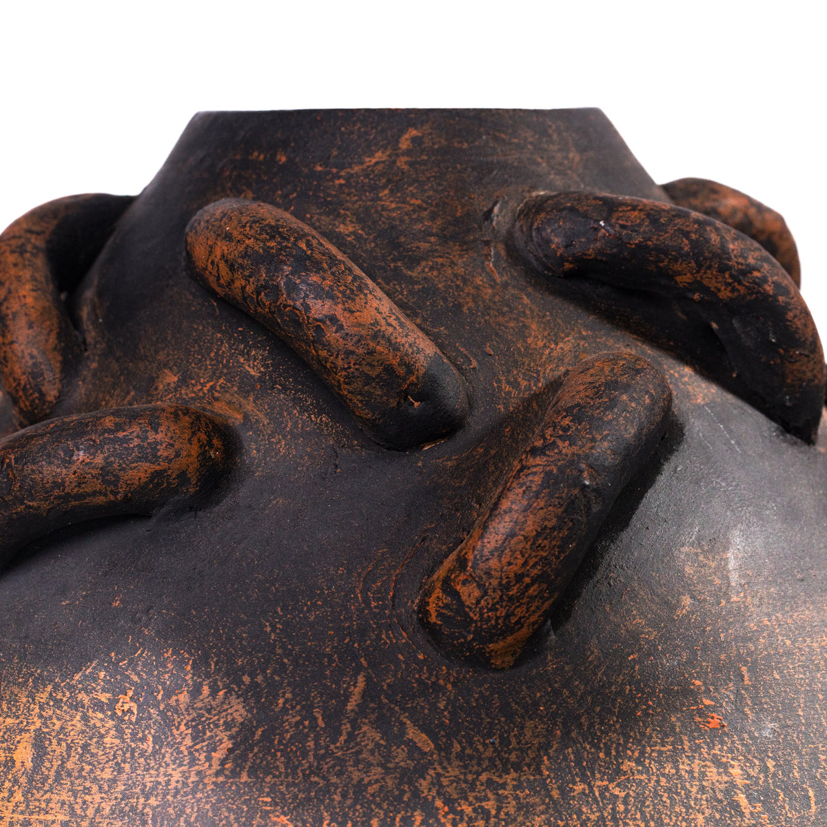 Visha Roped Dark Terracotta Decorative Vase - View 6