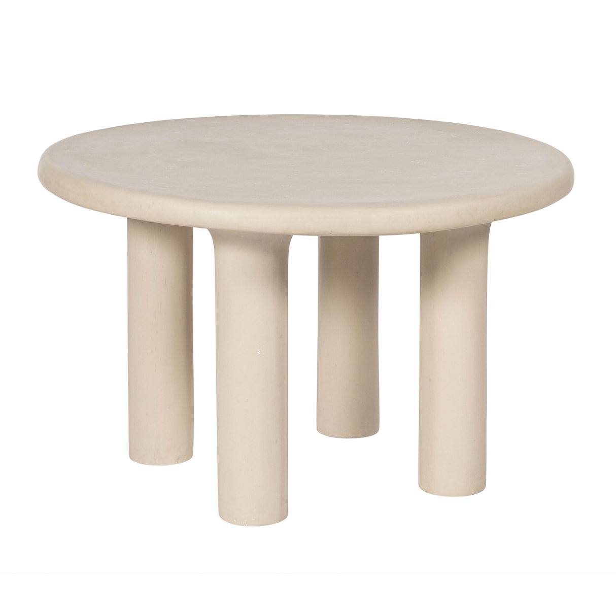 Barbara 47" Cream Textured Indoor / Outdoor Round Dining Table