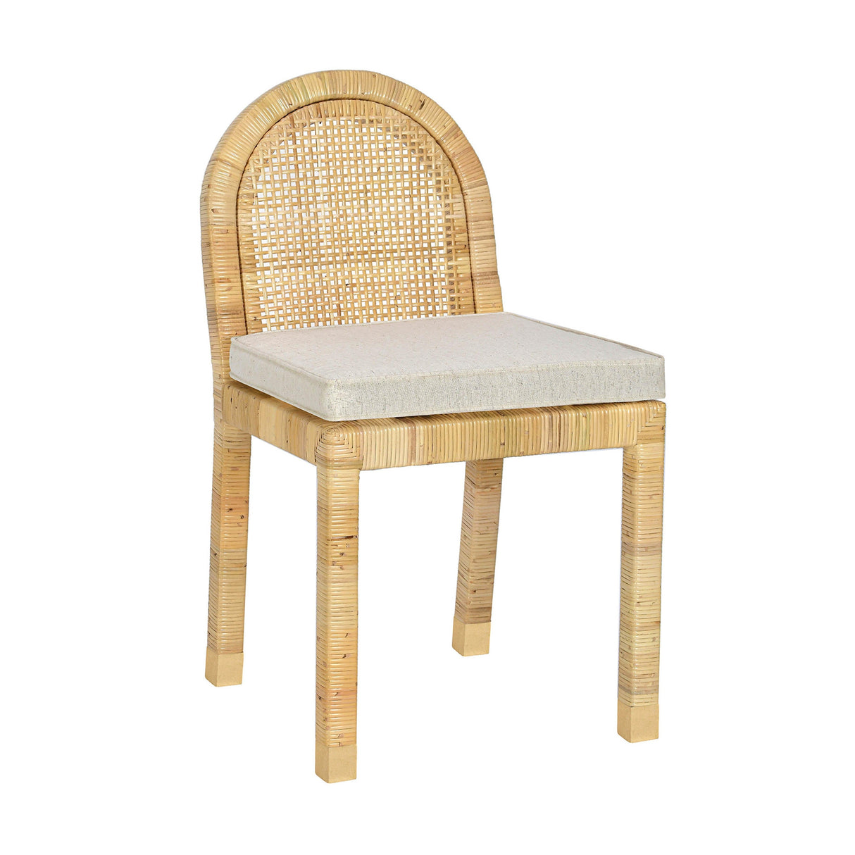 Amara Cream Linen Arched Dining Chair