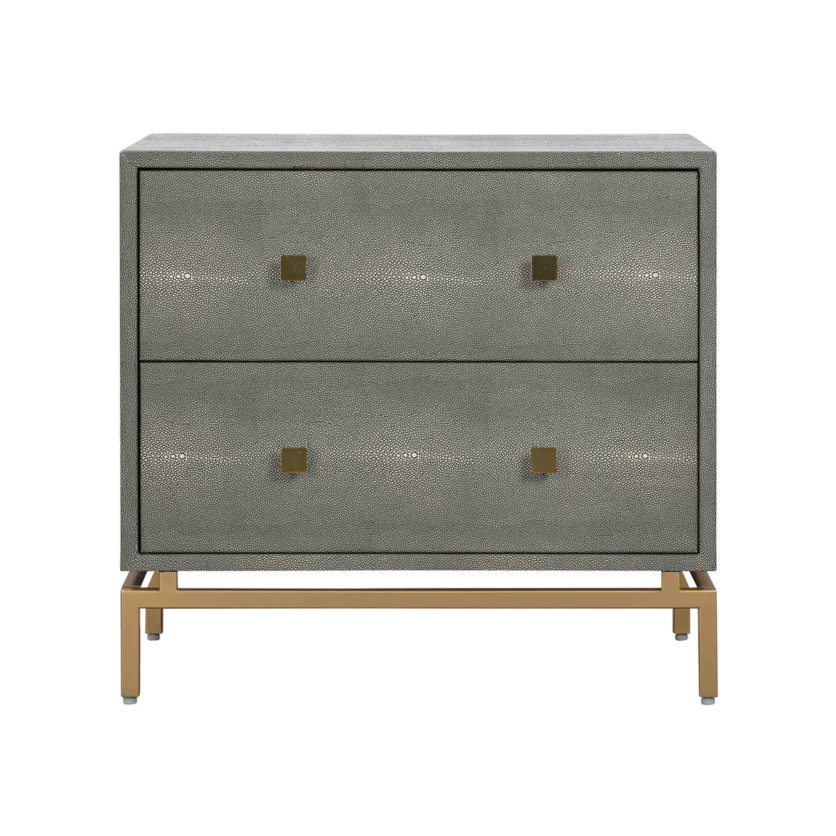 Pesce 25" Faux Shagreen 2-Drawer Nightstand - View 9