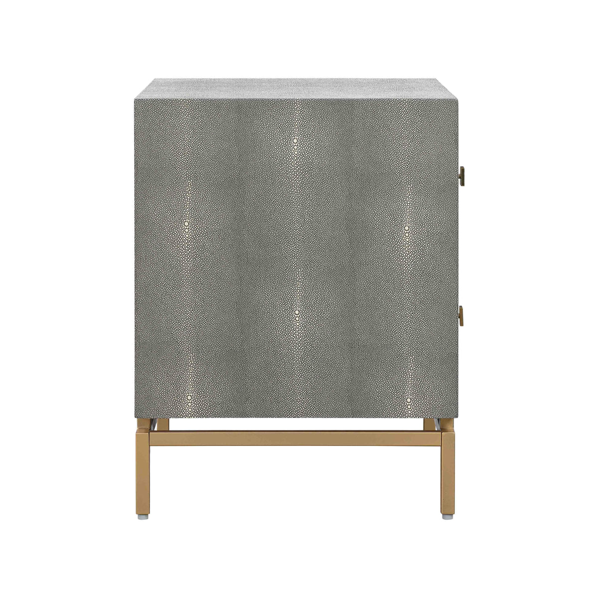 Pesce 25" Faux Shagreen 2-Drawer Nightstand - View 13