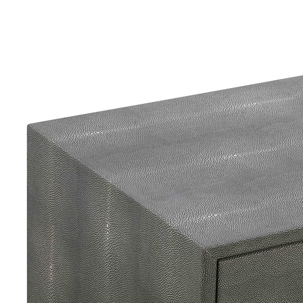 Pesce 25" Faux Shagreen 2-Drawer Nightstand - View 15
