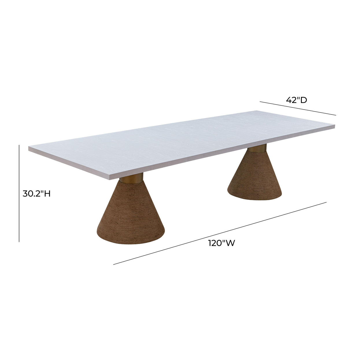 Rishi 120" Rope Rectangular Dining Table