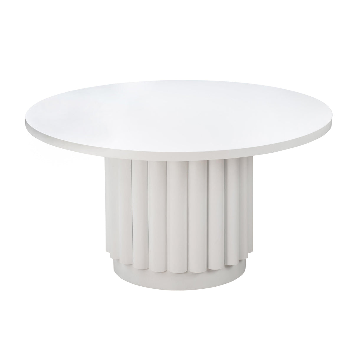 Kali 55" White Round Dining Table