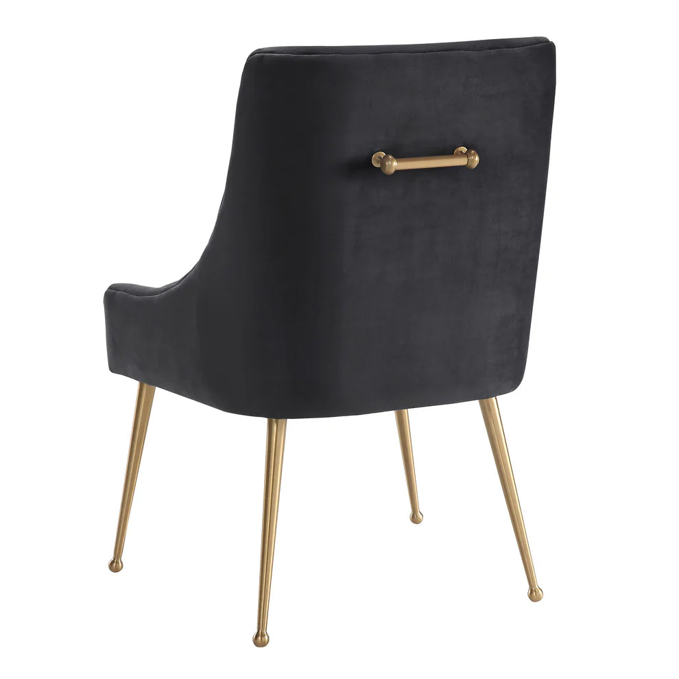 Beatrix Cognac Velvet Side Chair