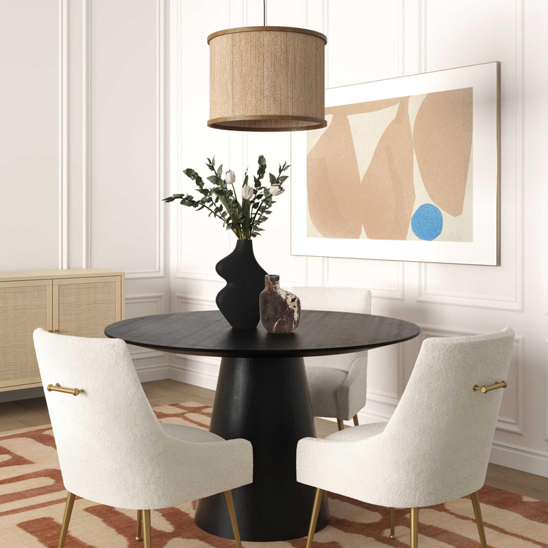 Sahara 41" Black Oak Round Dining Table