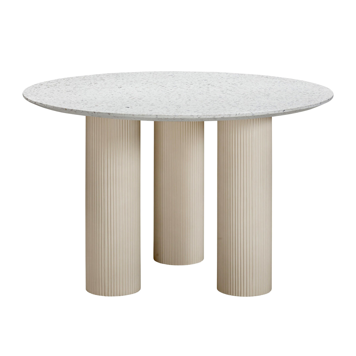Parcino 47" Faux Terrazzo Concrete Indoor / Outdoor Round Dining Table