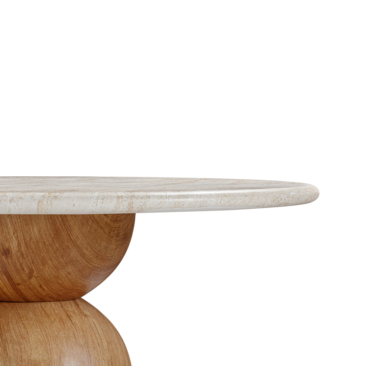 Cynthia Travertine Concrete Indoor / Outdoor 54 inch Round Dining Table