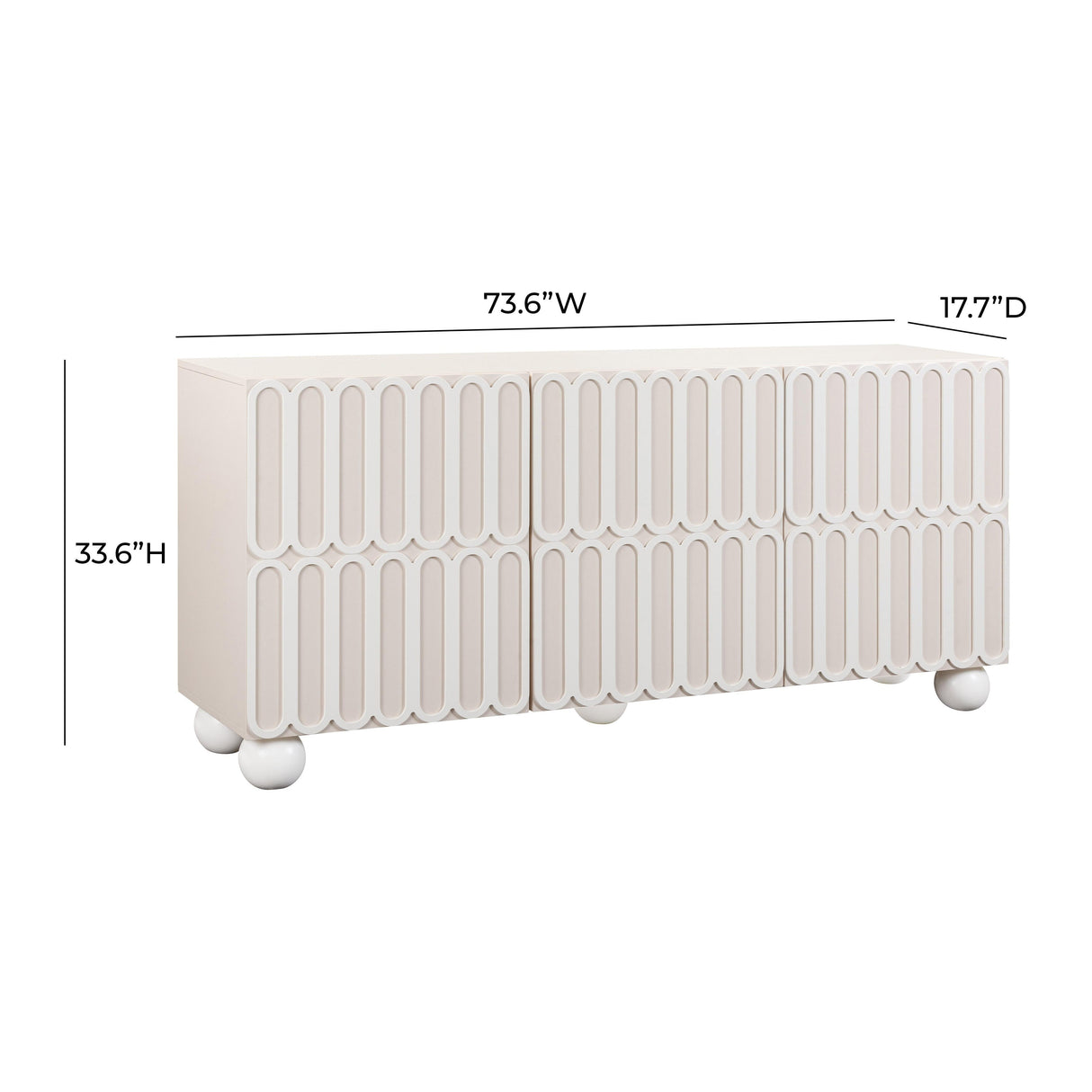 Tori 74" Motif Taupe Buffet