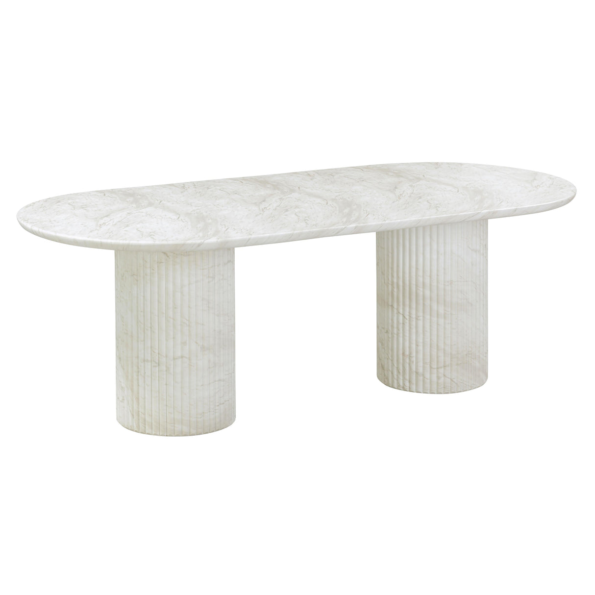 Brut 86" Concrete Patterned Indoor/Outdoor 86" Oval Dining Table