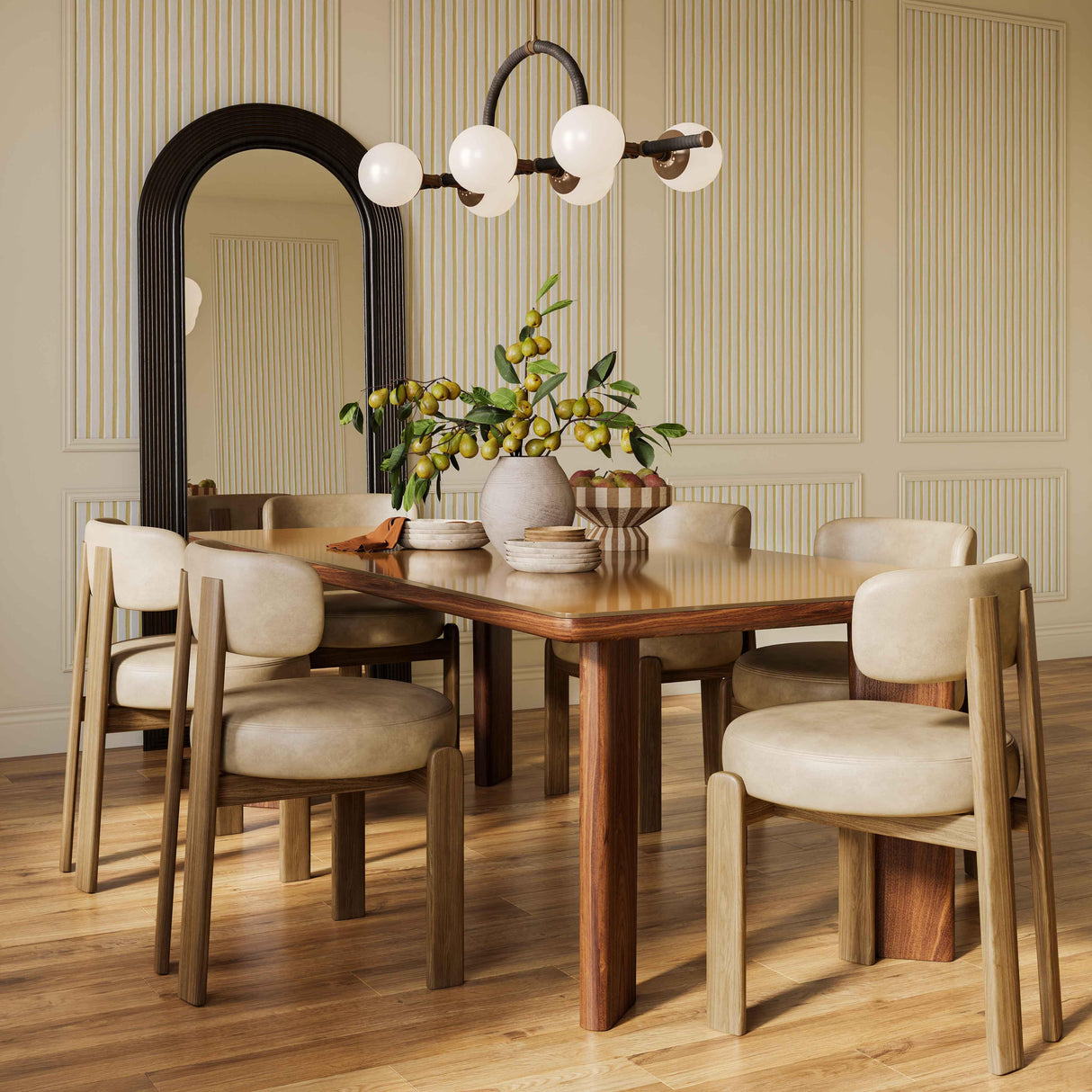 Odessa Taupe Vegan Leather Dining Chair