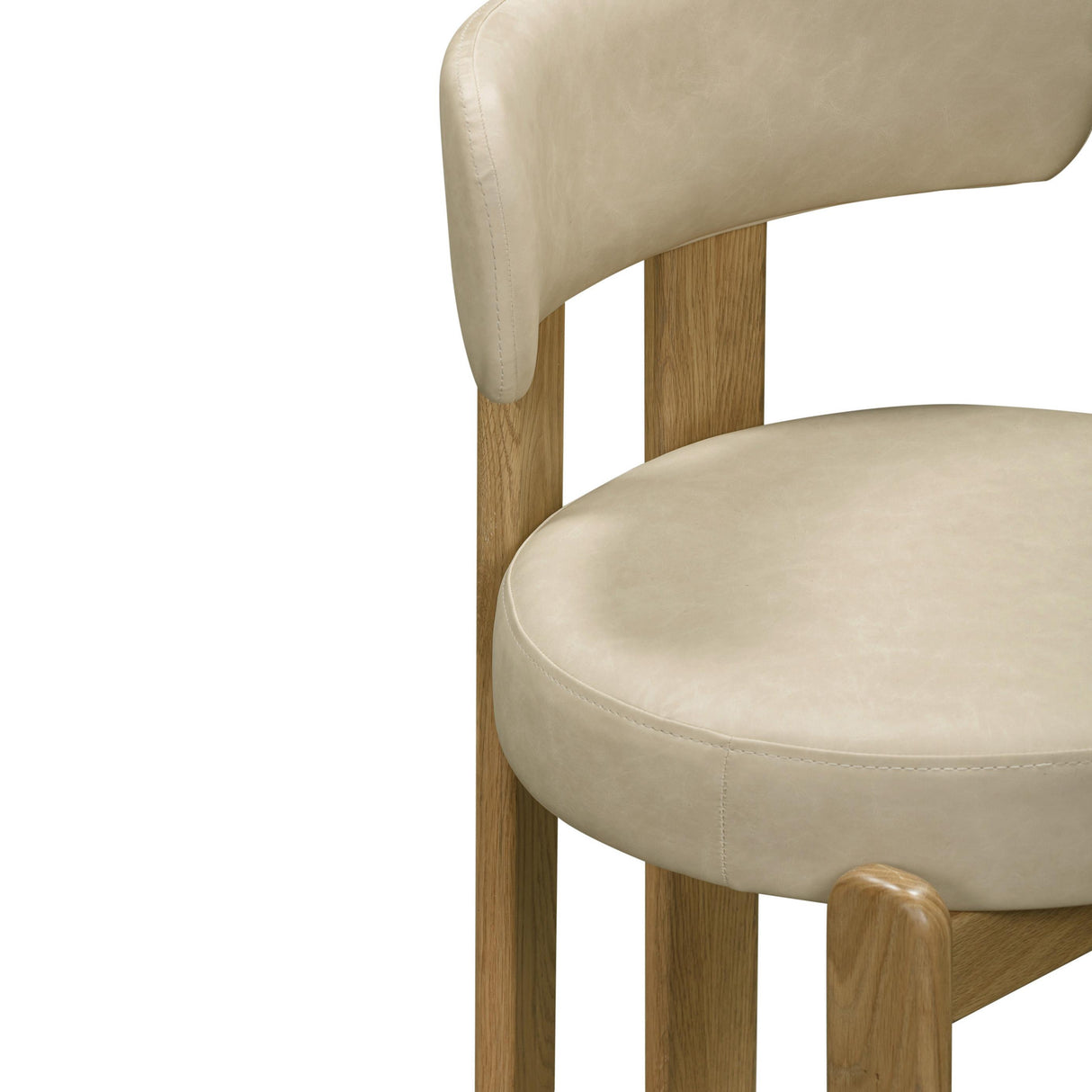 Odessa Taupe Vegan Leather Dining Chair