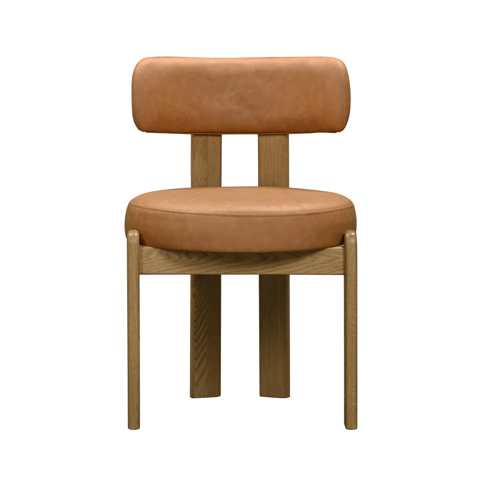 Odessa Taupe Vegan Leather Dining Chair