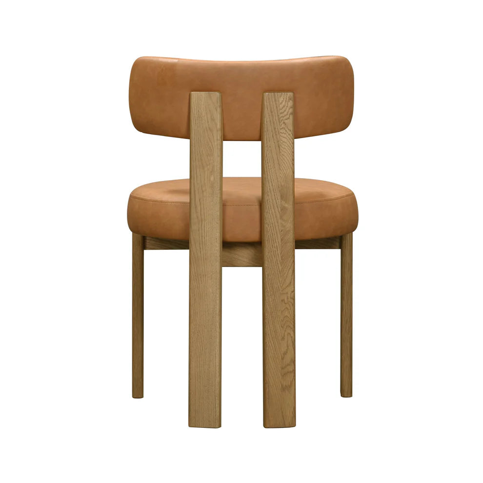 Odessa Taupe Vegan Leather Dining Chair