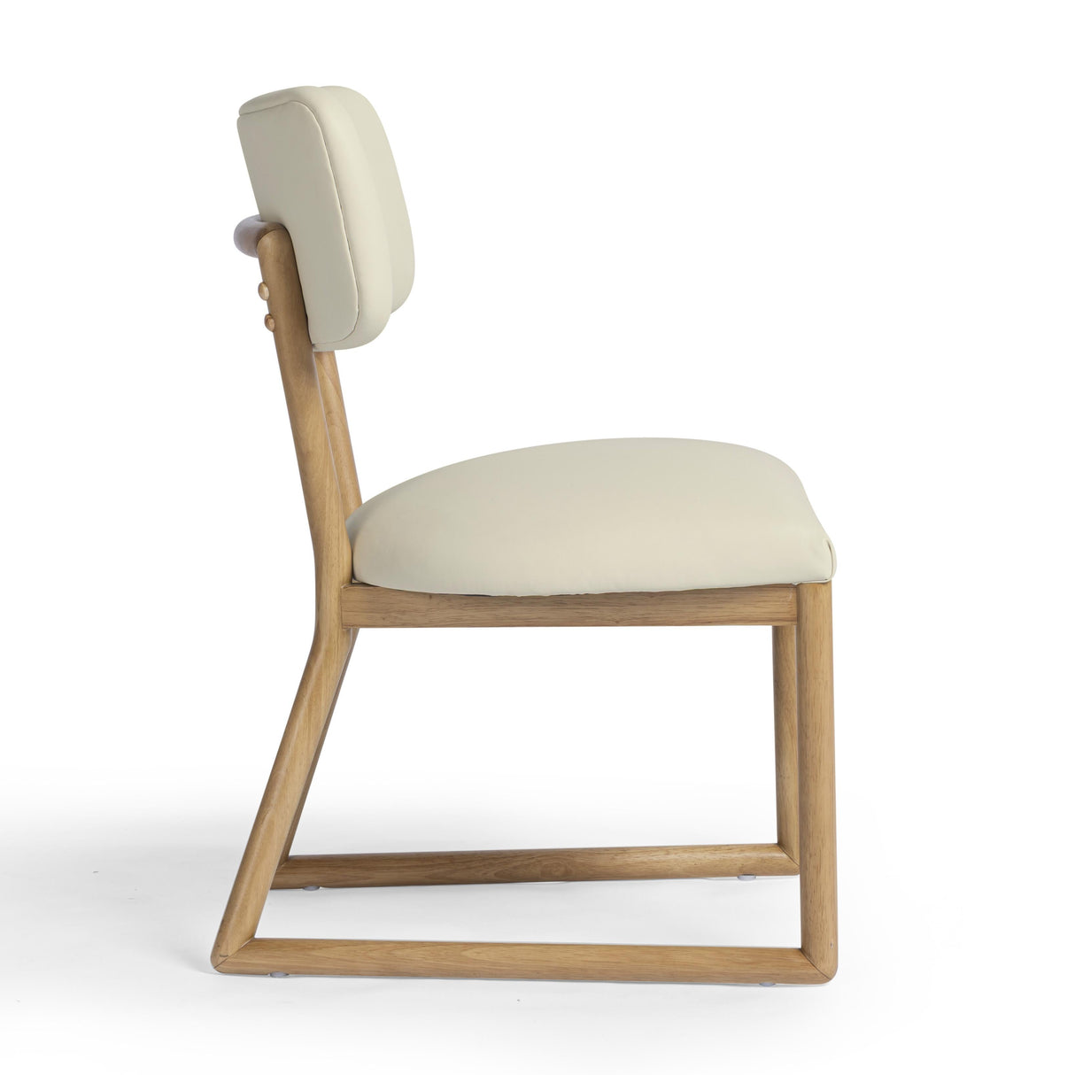 Bobbie Cream Vegan Leather Dining Chair