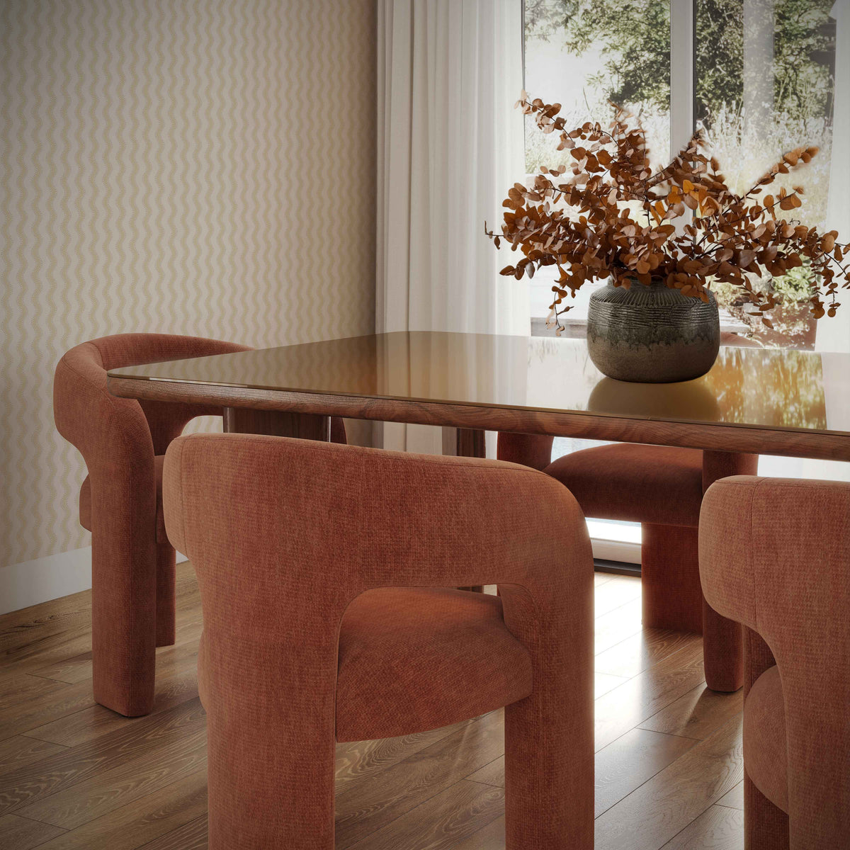 Malone Performance Chenille Dining Chair - View 9