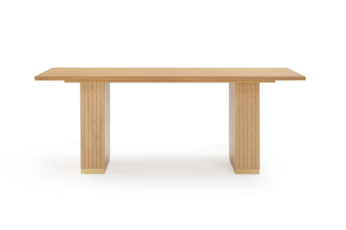 Chelsea 79" Natural Oak Wood Rectangular Dining Table