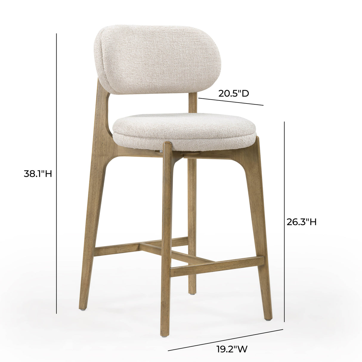 Carnation Performance Fabric Counter Stool