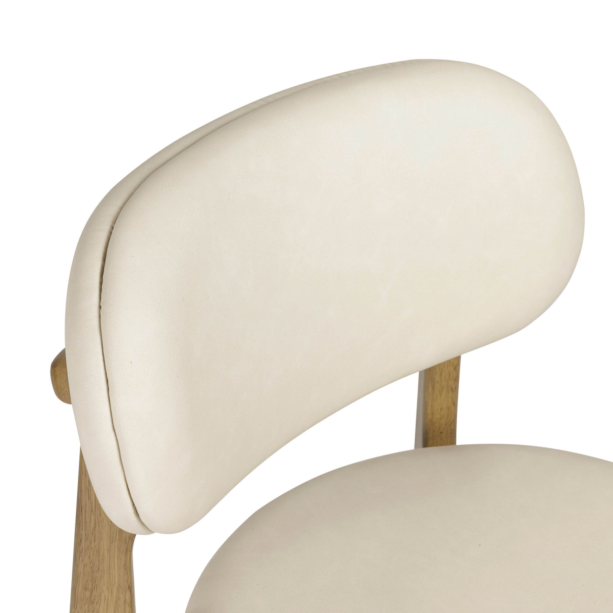 Carnation Cream Performance Vegan Leather Dining Chair
