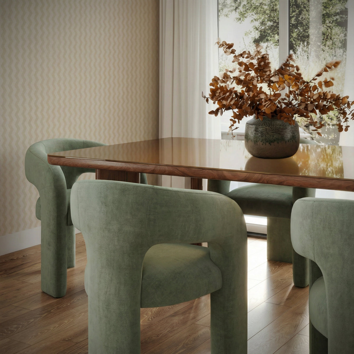 Malone Performance Chenille Dining Chair - View 16