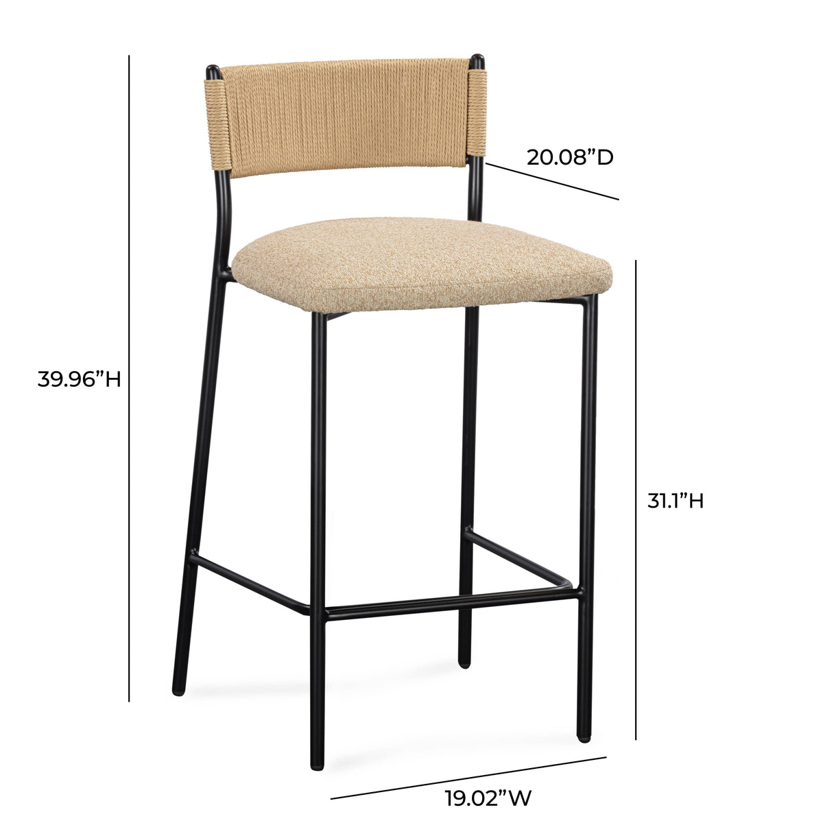 Celine Boucle Bar And Counter Stool - View 45