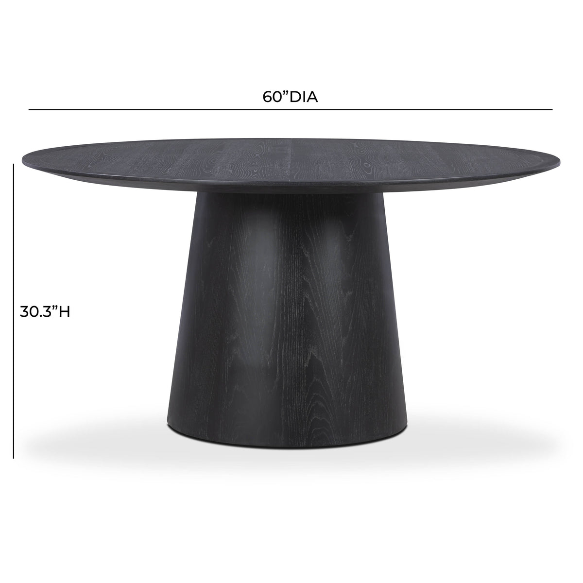 Sahara Round Oak Dining Table (41"-60") - View 22
