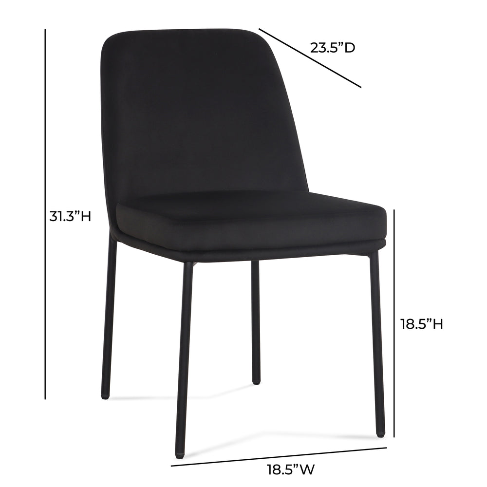 Sydney Performance Velvet Dining Chair - Set of 2 dimensions