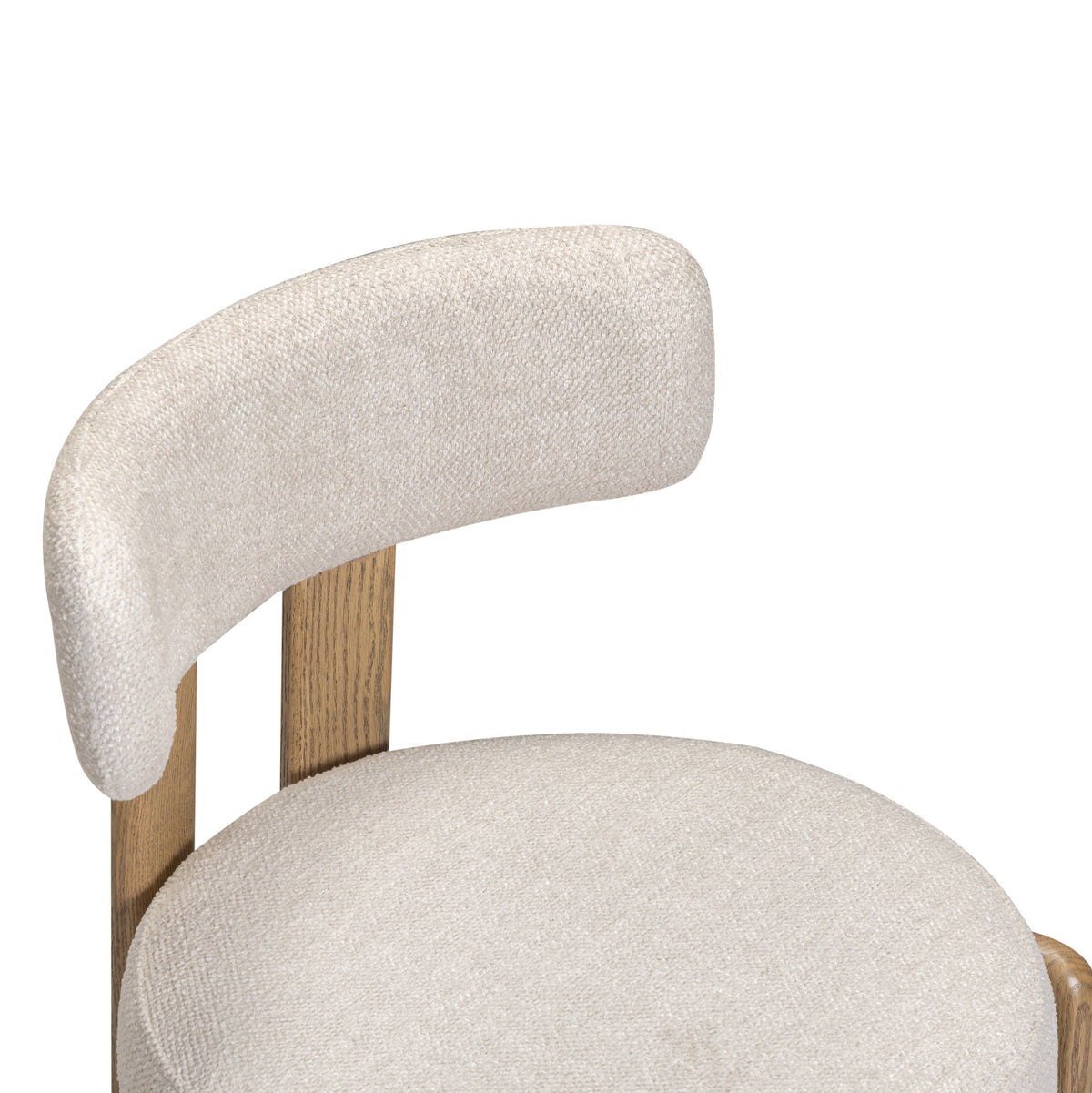 Odessa Cream Performance Fabric Dining Chair - View 4