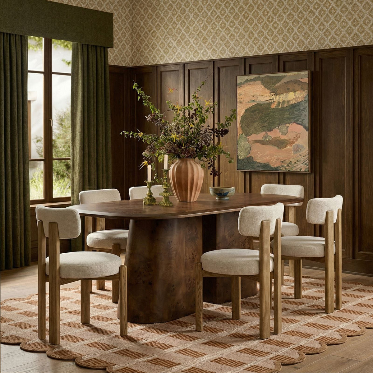 Odessa Cream Performance Fabric Dining Chair - View 2