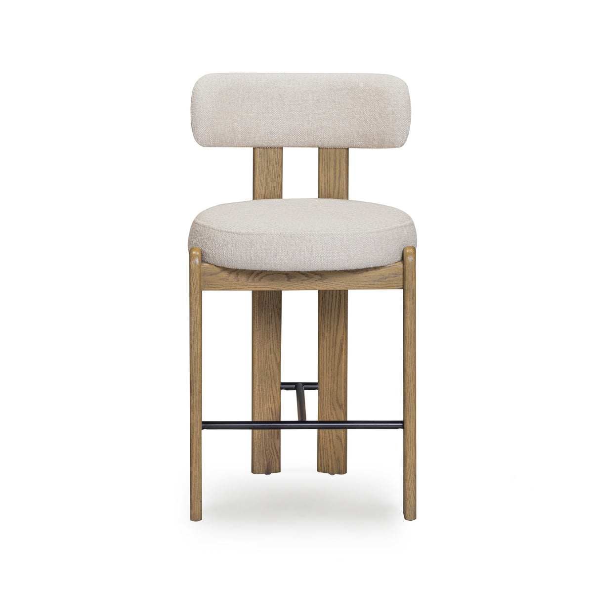 Odessa Cream Performance Fabric Counter Stool - View 3
