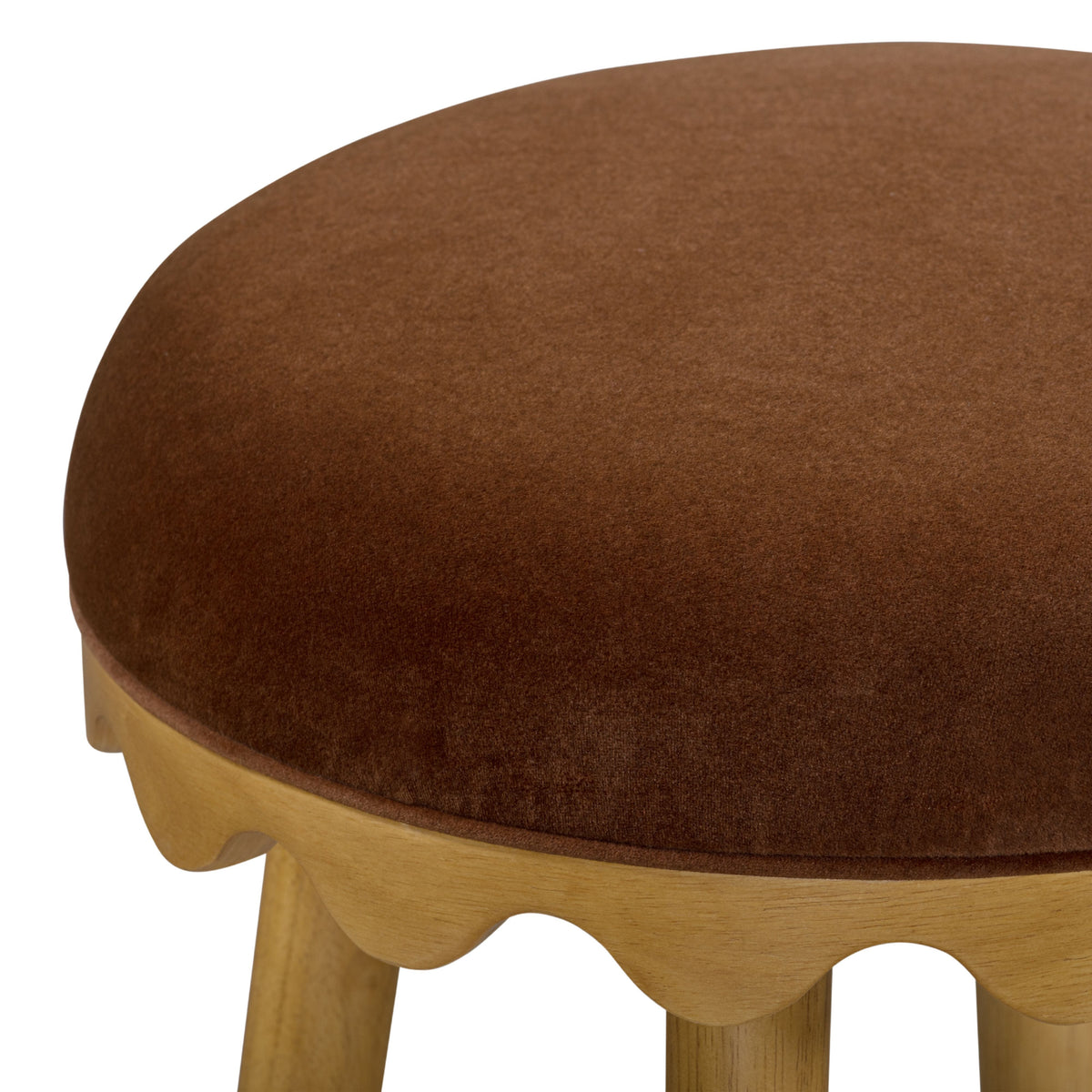 Oodle Performance Vegan Mohair Bar and Counter Stool durable performance upholstery texture view