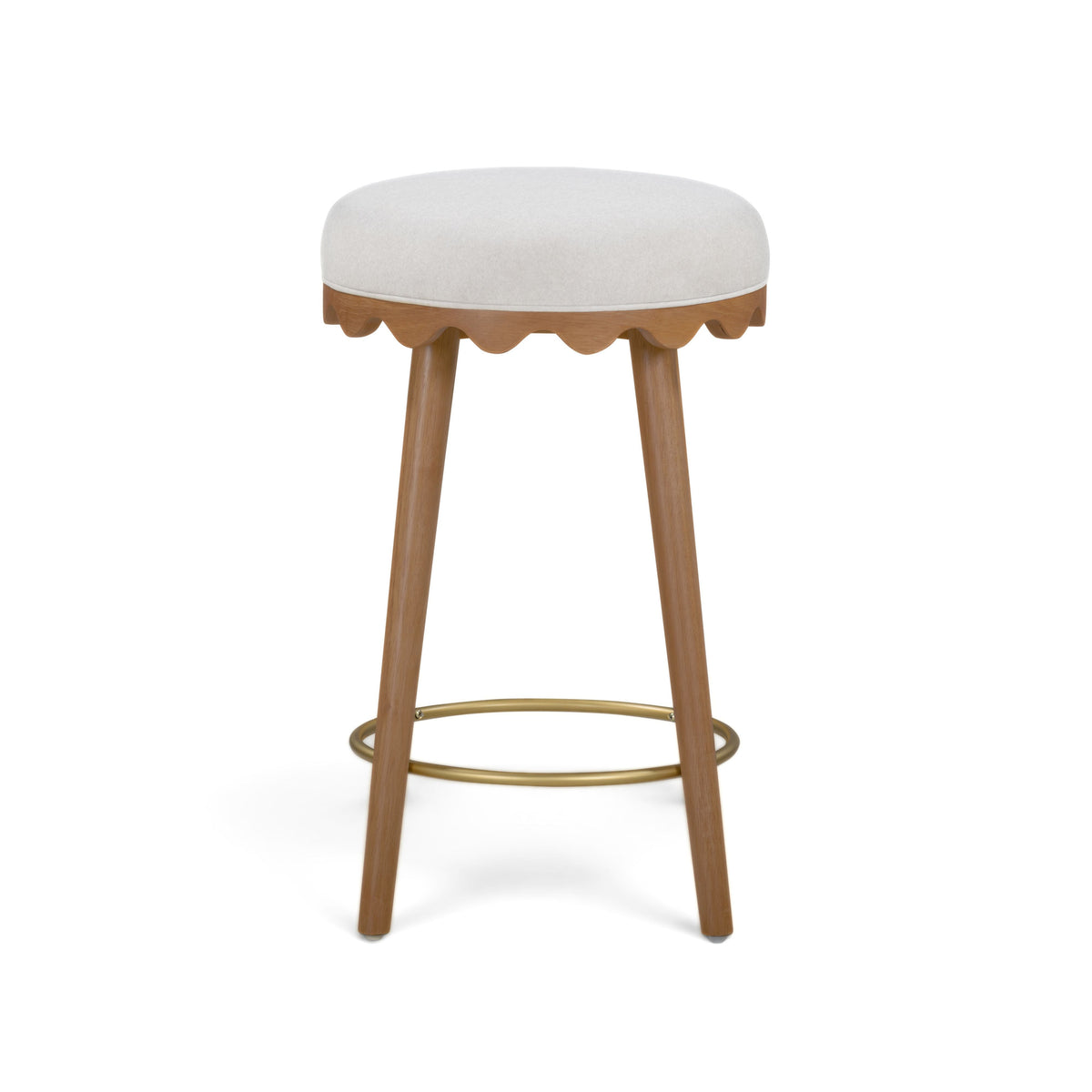 Oodle Performance Vegan Mohair Bar and Counter Stool studio product lighting reflection on seat