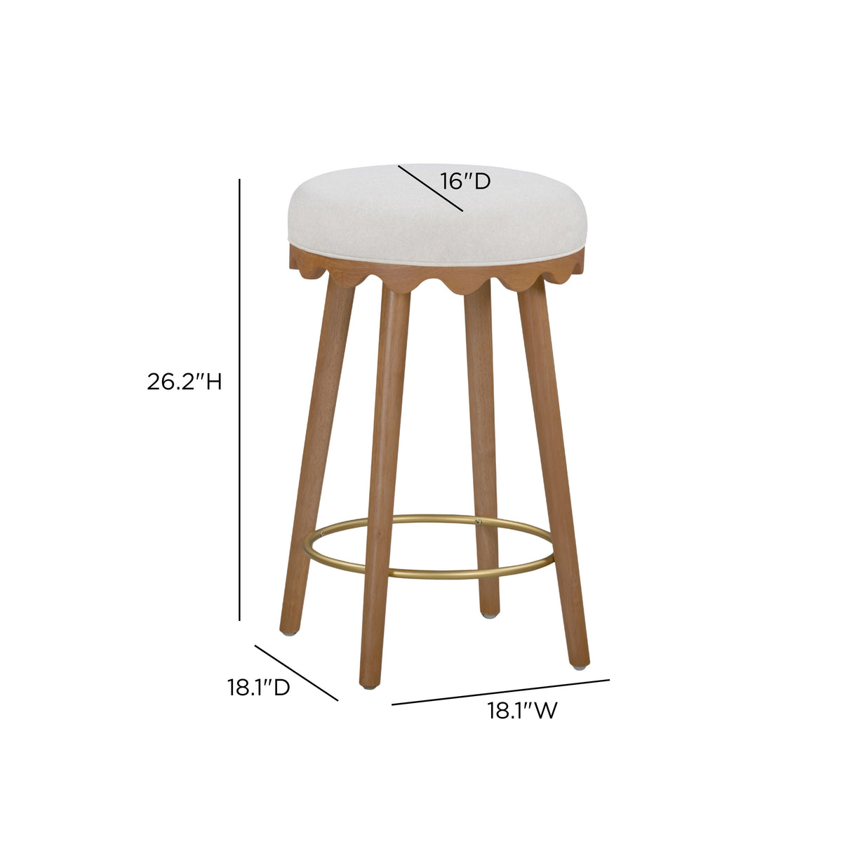 Oodle Performance Vegan Mohair Bar and Counter Stool front and center catalog presentation