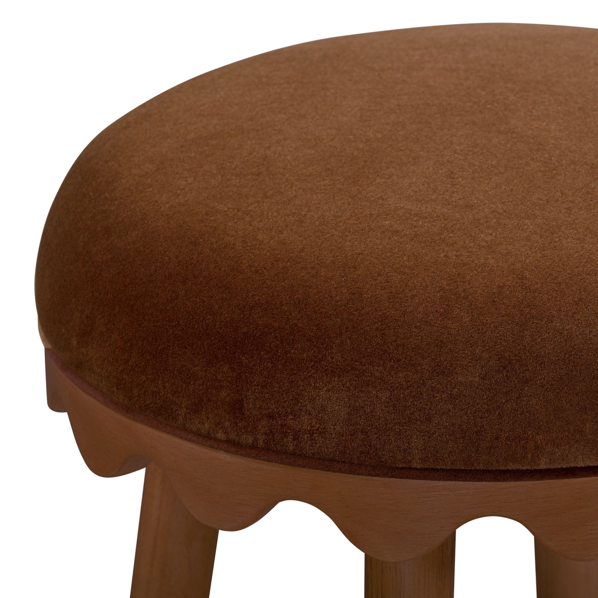 Oodle Performance Vegan Mohair Bar and Counter Stool comfortable plush high density seating