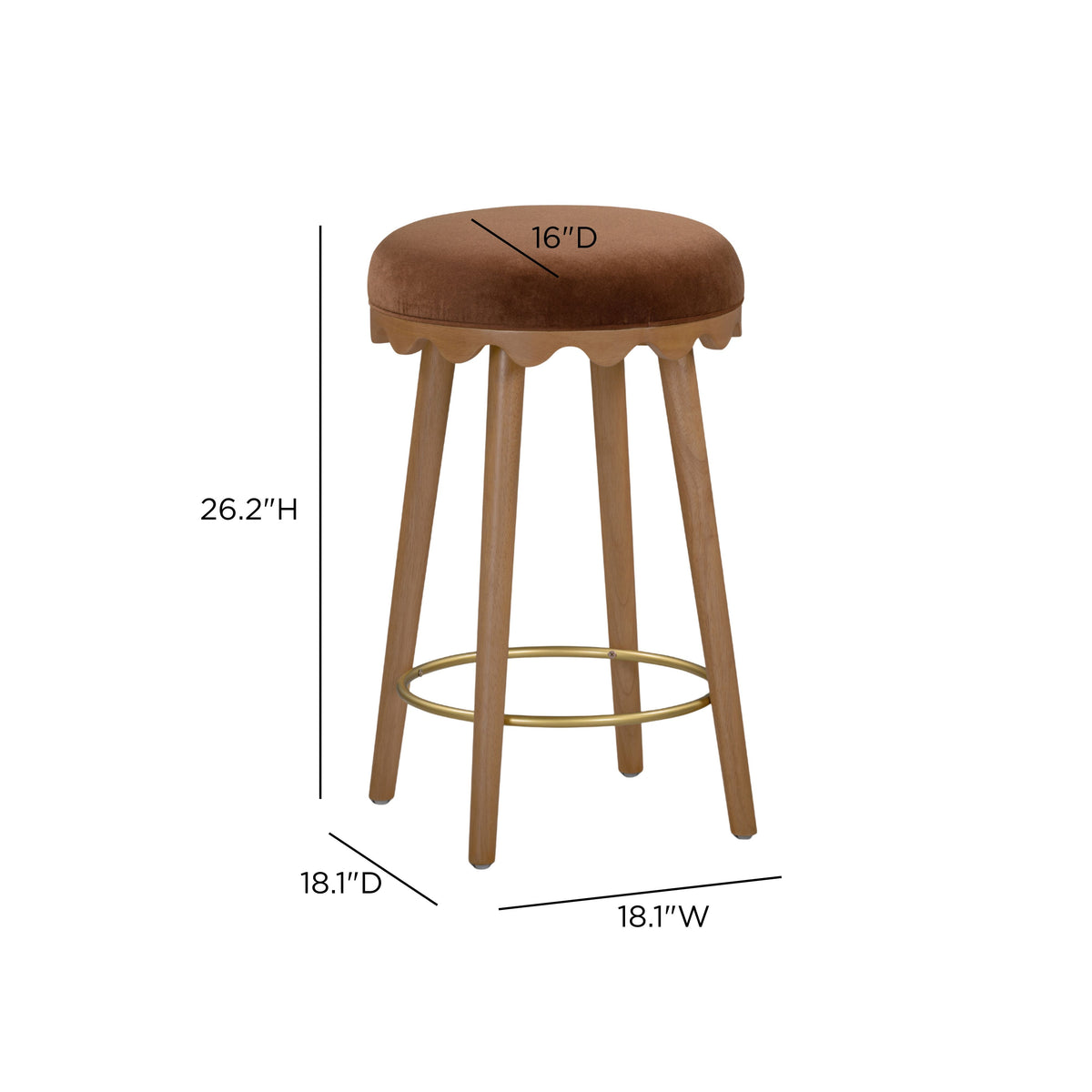Oodle Performance Vegan Mohair Bar and Counter Stool architectural modern kitchen styling