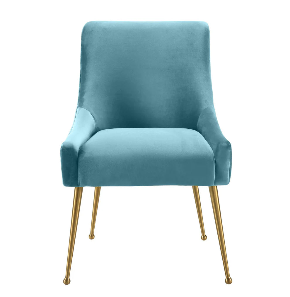 Beatrix Cognac Velvet Side Chair