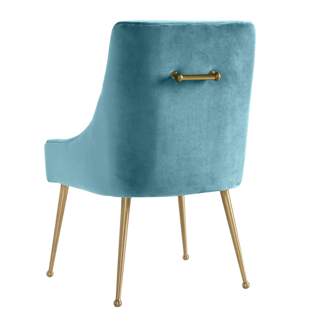 Beatrix Cognac Velvet Side Chair