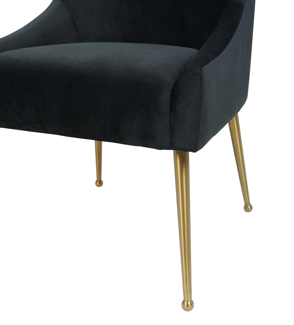 Beatrix Cognac Velvet Side Chair