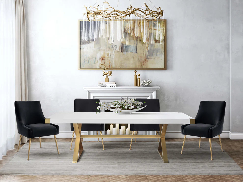 Beatrix Cognac Velvet Side Chair