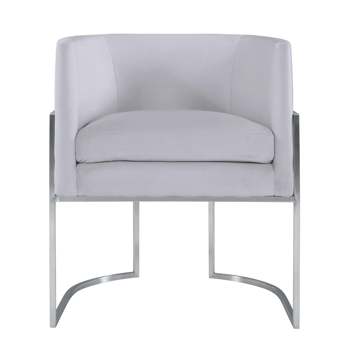 Giselle Velvet Dining Chair with Silver Base