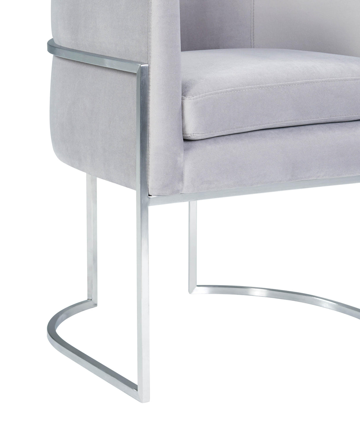 Giselle Velvet Dining Chair with Silver Base