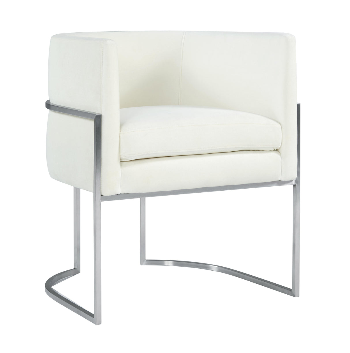 Giselle Velvet Dining Chair with Silver Base