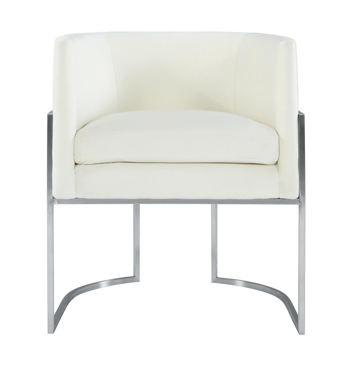 Giselle Velvet Dining Chair with Silver Base